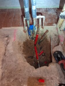 slab leak repair punctured copper lines Heath TX