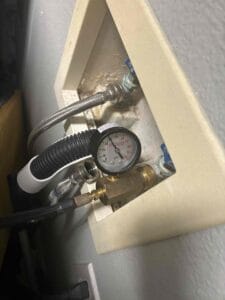 water service line pressure test inspection Rockwall TX